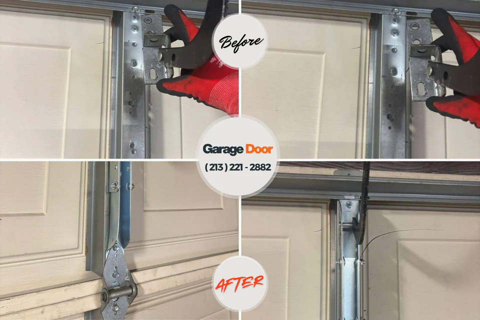 Before and after: garage door company Shawnee Hills, OH